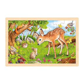Goki Wooden Jigsaw Puzzle Deer, 24 ..