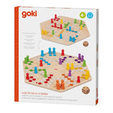 Goki træ ludo spil - klassisk brætspil til 6 spillere.