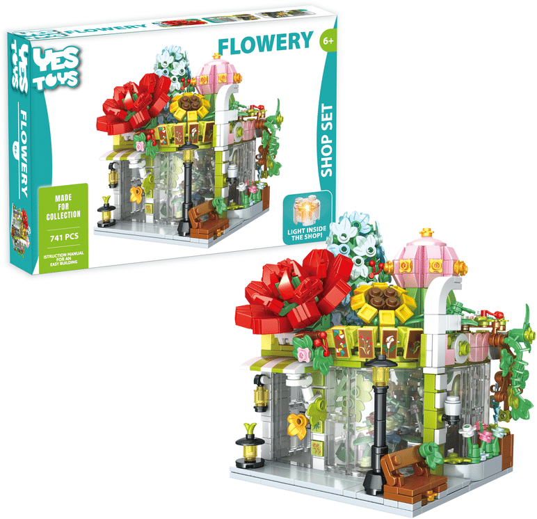 Oku yestoys blomsterhus med belysning 751 dele