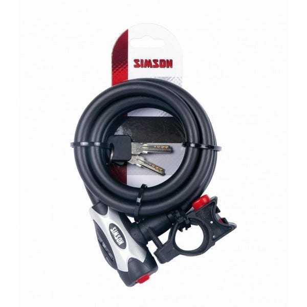 Simson Cable Lock Pro 12x180 sort