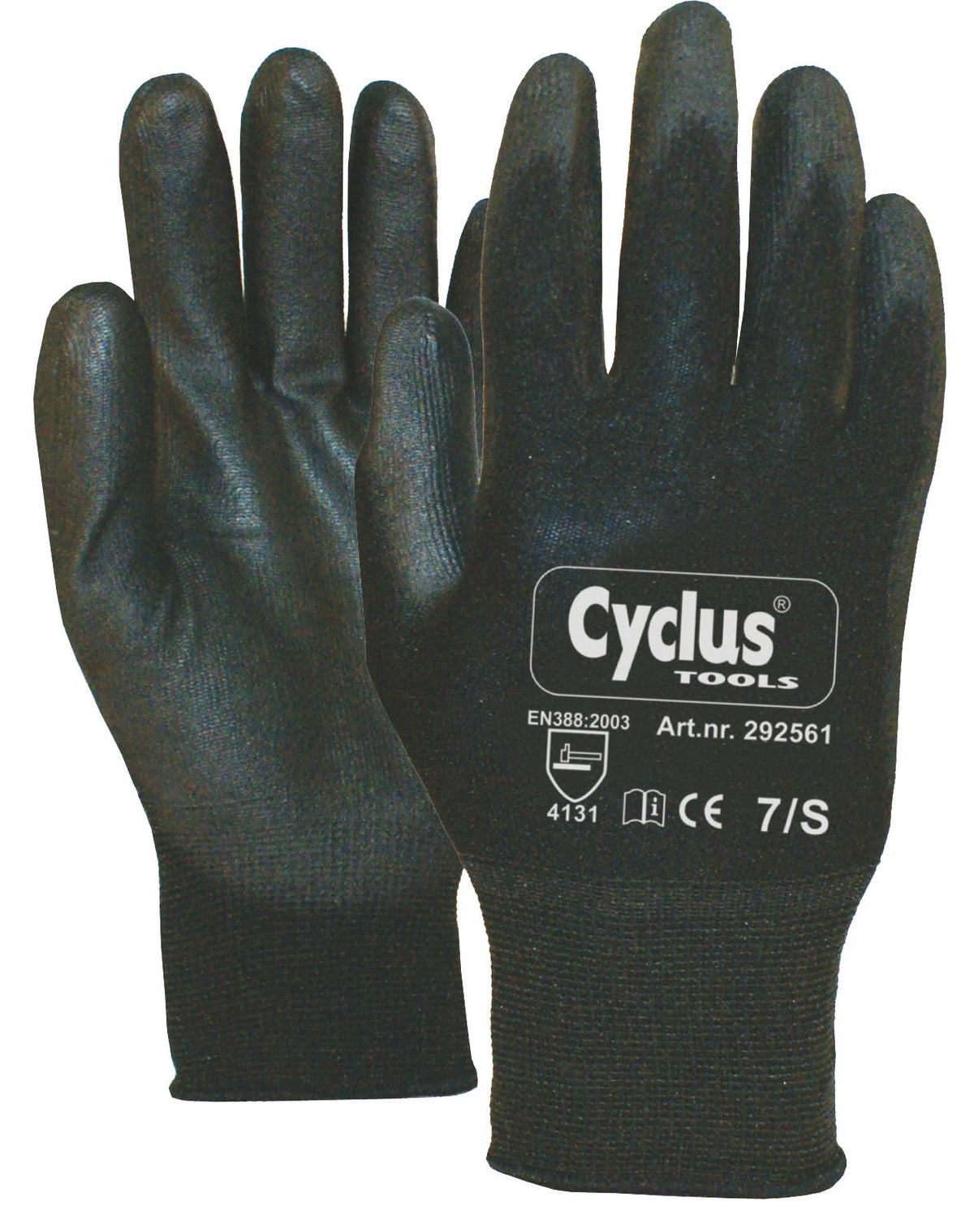 Cycplus arbejdshandsker pu-flex l (9) sort