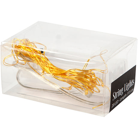 Creativ firma LED guirlande med lys, l: 3,15 m, guld, 1 stk