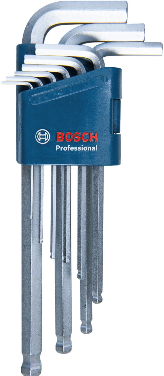 Bosch professionel unbrakonøgle unbrakonøgle 9 stk unbrakonøglesæt størrelse, længde: 21 cm