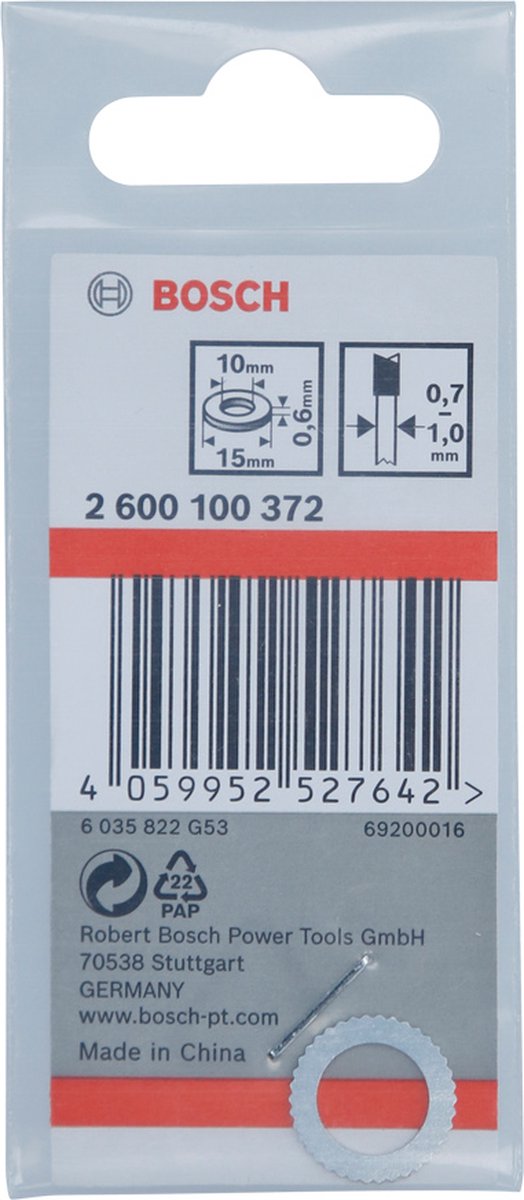 Bosch systemtilbehør - reduktionsring - 15mm