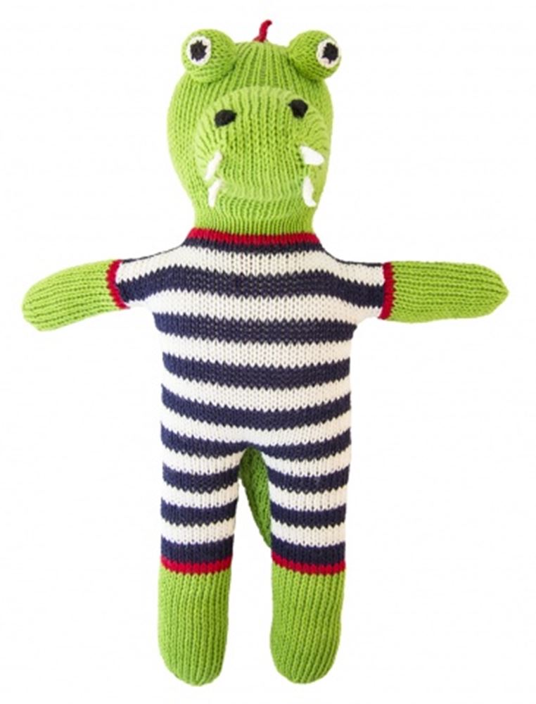 Krammestrikket krokodille sam 36 cm
