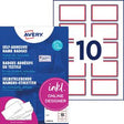 Selvklæbende navneskilte avery selvklæbende 50x80 mm