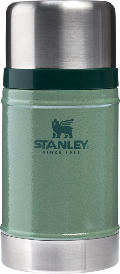 Stanley klassiske legendariske madkrukke 0,7l - termokande madkasse holder varm i 15 timer - låg fungerer som skål - lækagesikker madbeholder - BPA-fri - tåler opvaskemaskine - hammertone grøn