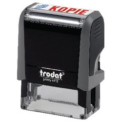 Ty stempel trodat kontor prin kopi blå rød