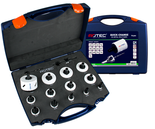 Rotec hulsavsæt allround sds+ bim-co 16-delt