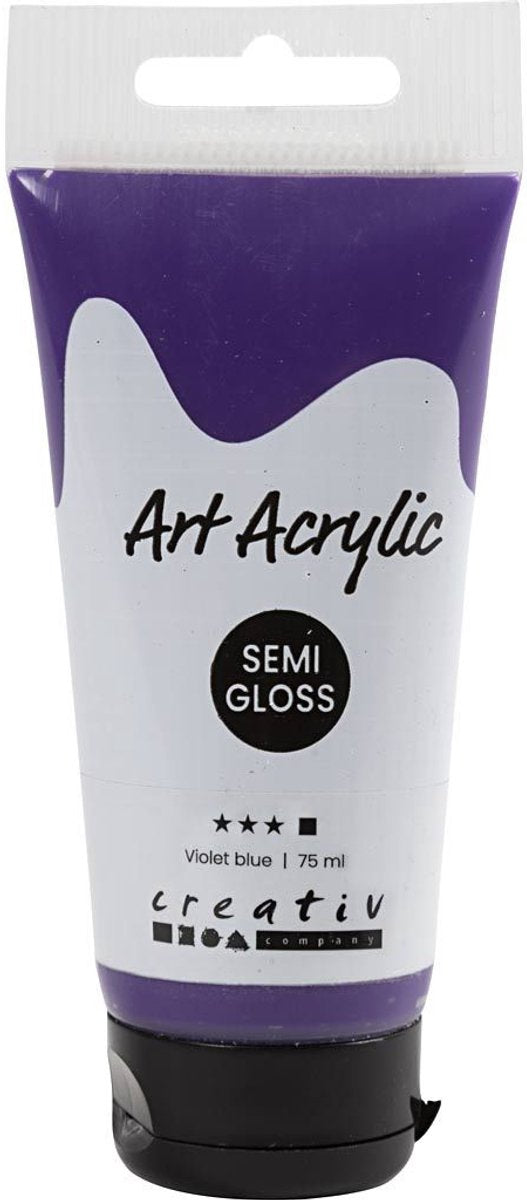 Pigment kunst akrylmaling - violet - uigennemsigtig - - 75 ml