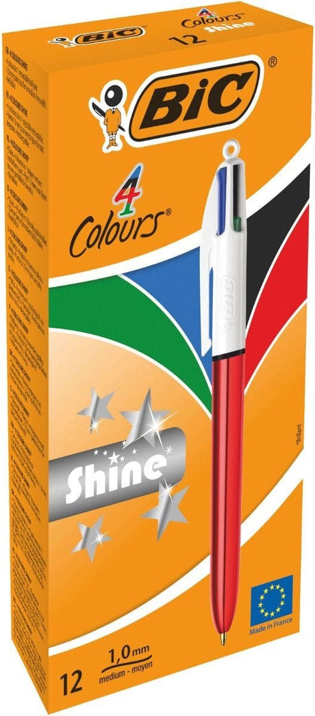 Bic pen shine sølv 12 stk