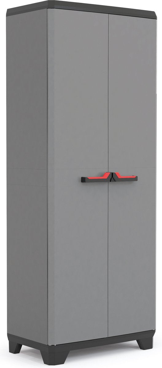 Keter stilo højskab - 3 hylder - 68x39x173 cm - mørkegrå sort