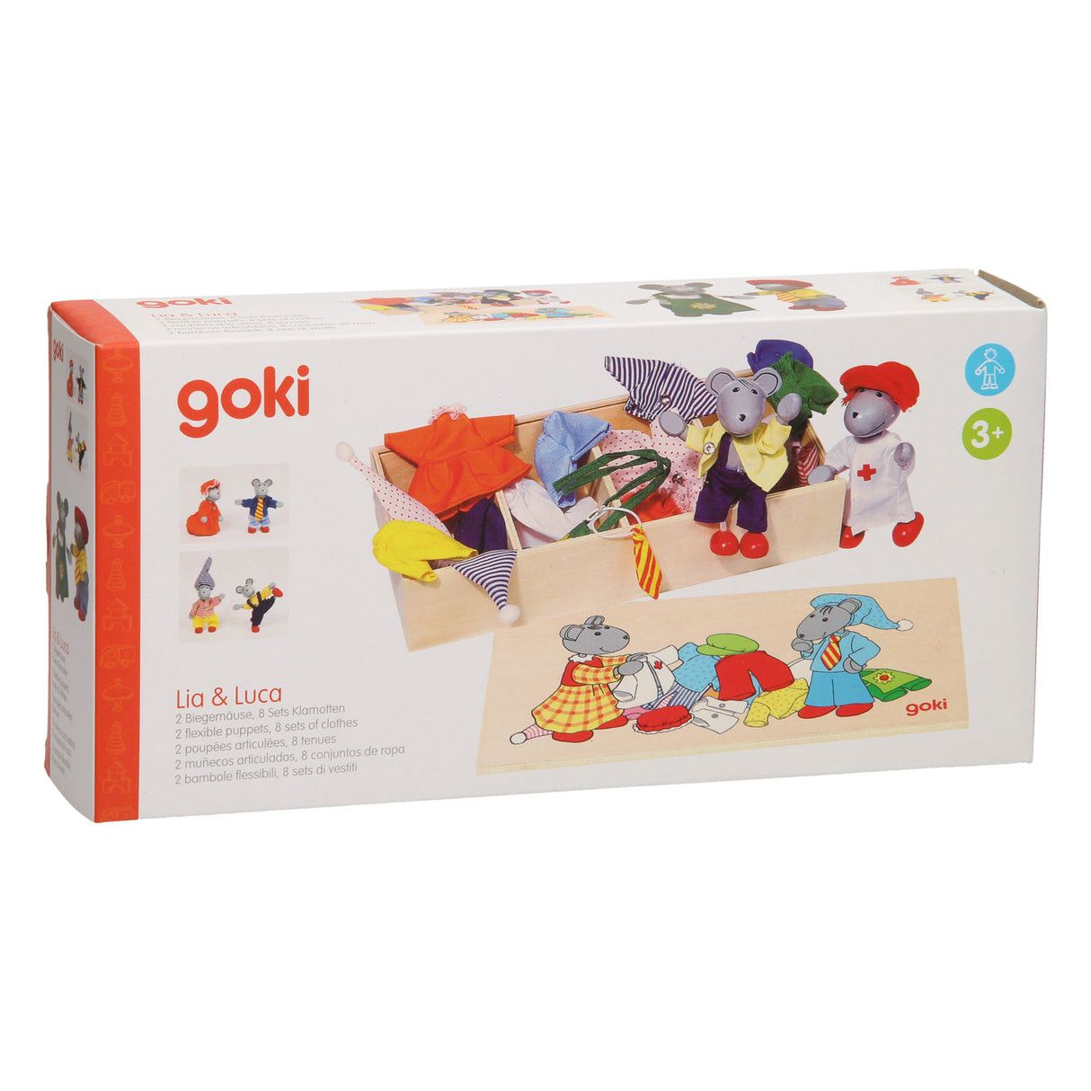 Goki musedukker + tøj