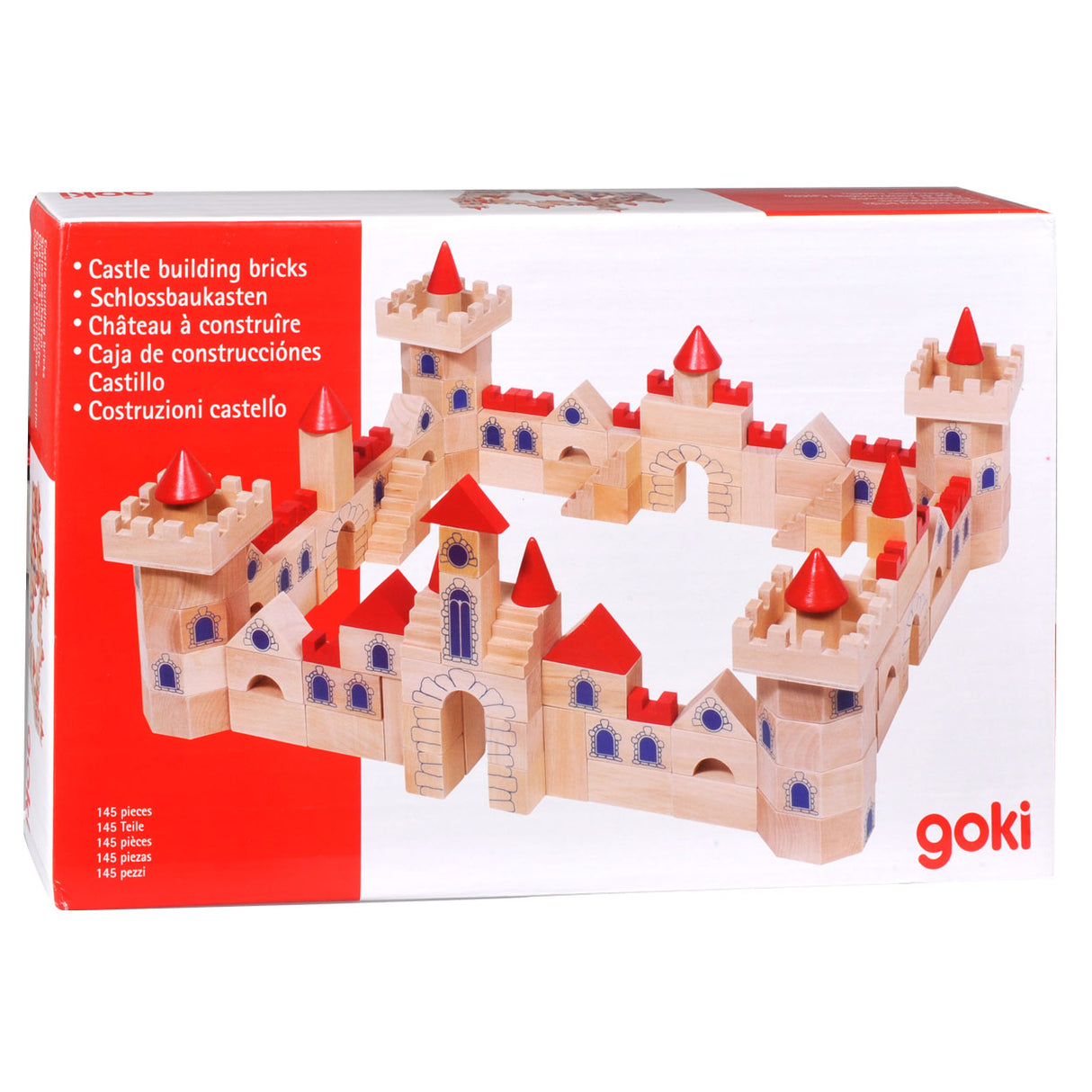Goki træ byggeklodser slot, 145 stk.