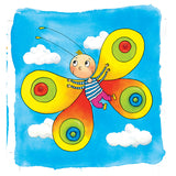 Goki-puslespil: sommerfugl 20x20x1,5 cm, 4 lag, 44-delt, træ, 3+