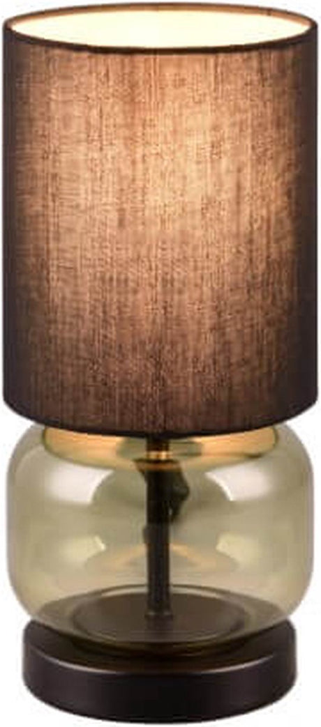 Trio elio - bordlampe - sort mat - ekskl. 1x e27 40w - ledningskontakt - grønt glas