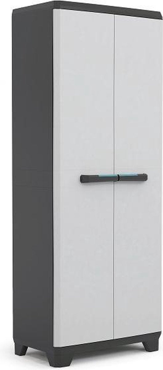 Kis lineært opbevaringsskab højt - 68x173x39 cm - grå sort