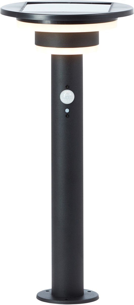 Brilliant garvina - udendørs piedestallampe - højde 45 cm - led 3w - solenergi - 430 lm - 3000k - ip44 - sort