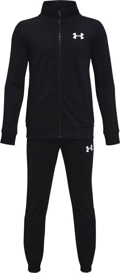 Under armour ua rivaliserende strik-træningsdragt-blk træningsdragt til drenge - sort - hvid