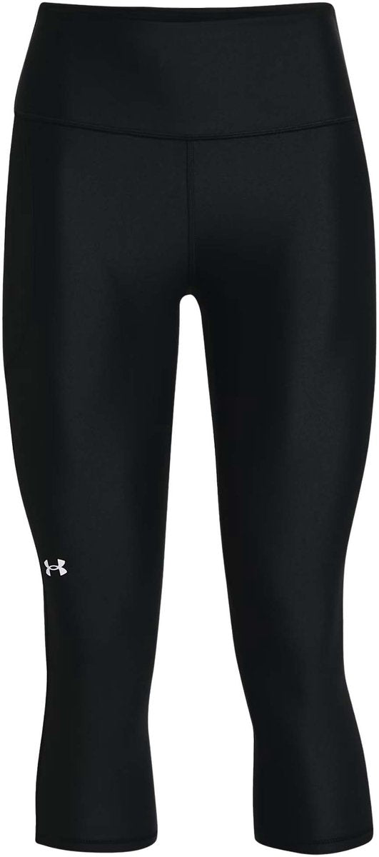 Under armour tech hi capri-blk sportsbukser til kvinder - sort - hvid