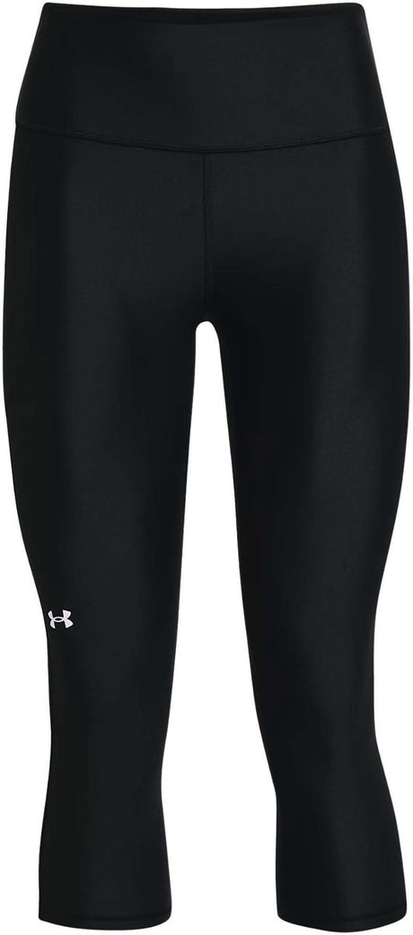 Under armour tech hi capri-blk sportsbukser til kvinder - sort - hvid