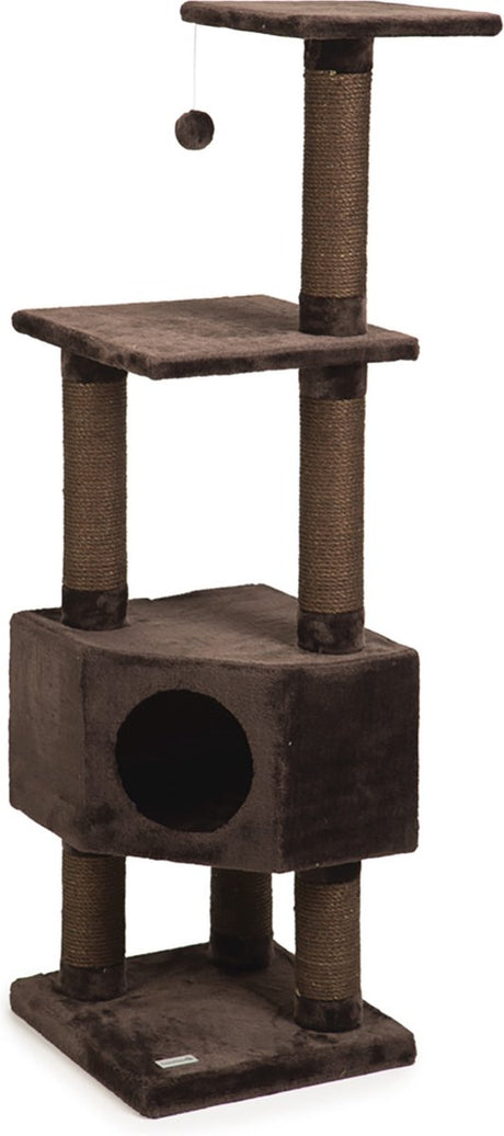 Beeztees figado - krabpaal - krabpaal xl - bruin - 40x40x135 cm