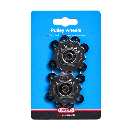 Derailleur Wheels 11 tænder 7-11V Sorte 2 stykker