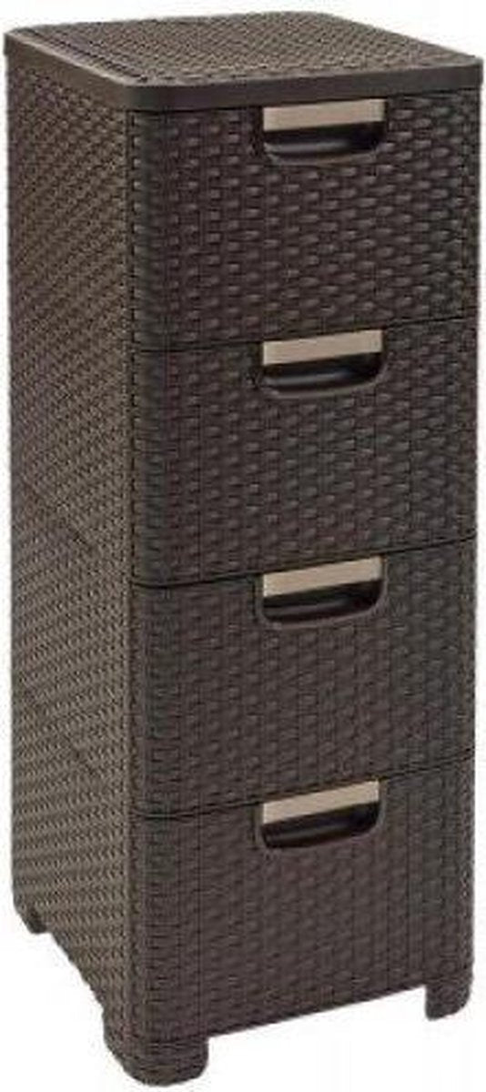 Curver stil skuffesystem - 4x 14l - brun