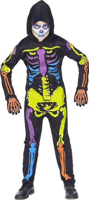 Finidi skeletdragt farverige børn