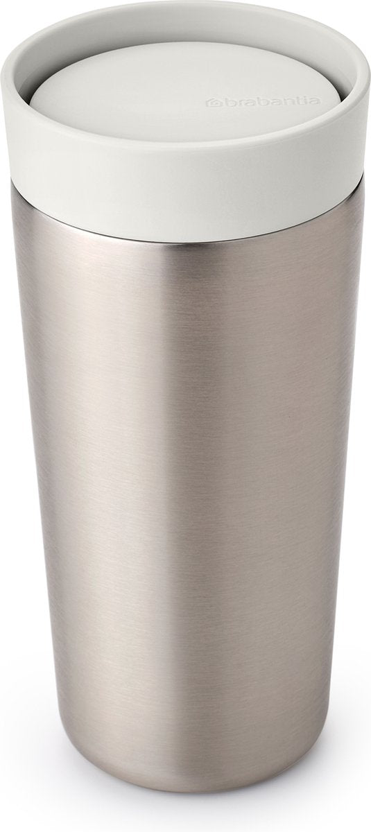 Brabantia make take termokandekop - kaffekop to go - 360 ml - lysegrå