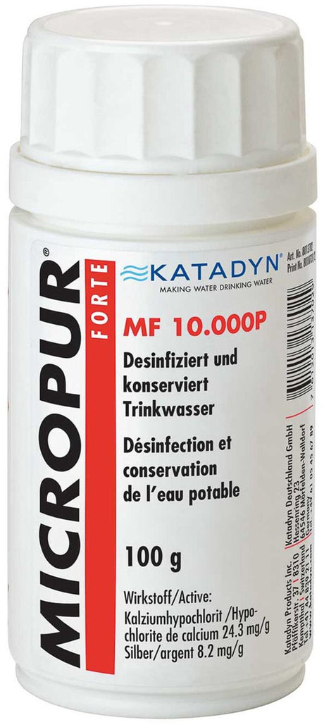 Katadyn micropur forte mf 10000p rensepulver 100g gennemsigtig