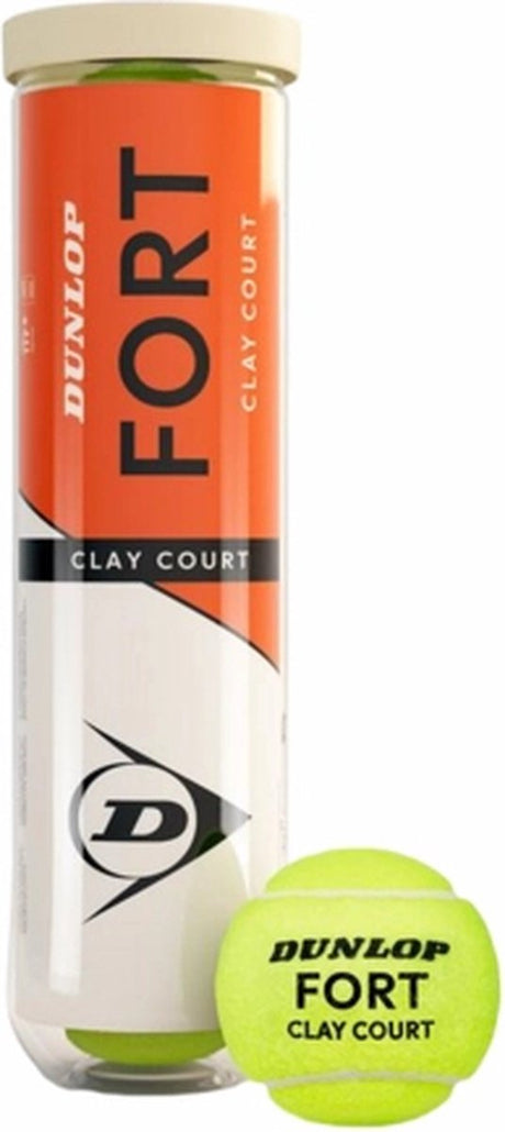 Dunlop - fort clay court - 4pet- tennisballen- yellow