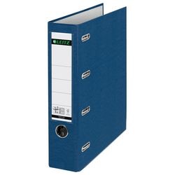 Leitz ordner kunststof met dubbel mechaniek - 90% gerecycled karton - voor 2 x 500 a5-vel - blauw