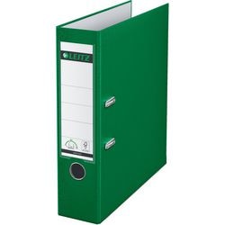 Leitz ordner 1010 plastic breedte 8cm groen insteeketiket grijpgat