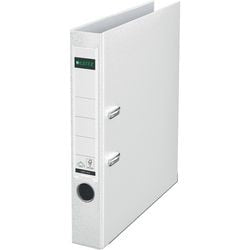 Ordner leitz 1015 plastik bredde 5,2cm hvidt indstikslabel greb hul