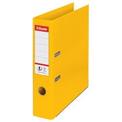 Esselte no.1 kunststof a4 ordner met etikethouder - 2-rings - rugbreedte van 75mm - capaciteit van 500 vel - geel