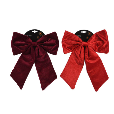 Decoris sløjfe rød bordeaux 30x35cm