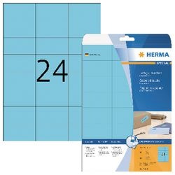 Merkloos sans marque herma 4468 blauw zelfklevend printerlabel printeretiket