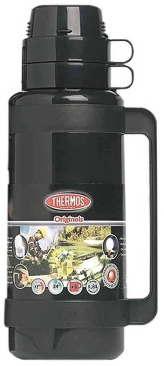 Termokande sort 1,8l plastikisoleret flaske - - 061080