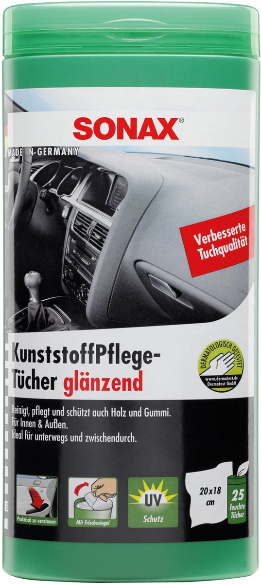 Sonax plast vedligeholdelsesservietter glans 25 stk 04121000