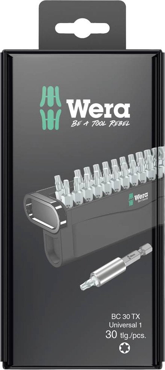 Wera bit-check 30 tx universal 1 sb 05057900001 bit sæt 30-delt torx
