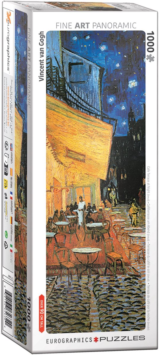Eurographics puslespil café om natten Vincent van Gogh 1000 kunststykker.