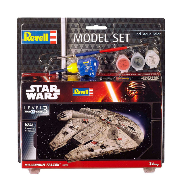 Revell modelsæt - millennium falcon 20 stk. - inkl. grundlæggende malingsfarver