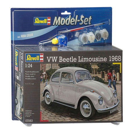 Revell modelsæt - Volkswagen Beetle Limousine 68 - inkl. grundlæggende malingsfarver