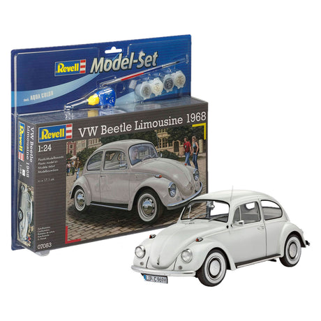 Revell modelsæt - Volkswagen Beetle Limousine 68 - inkl. grundlæggende malingsfarver