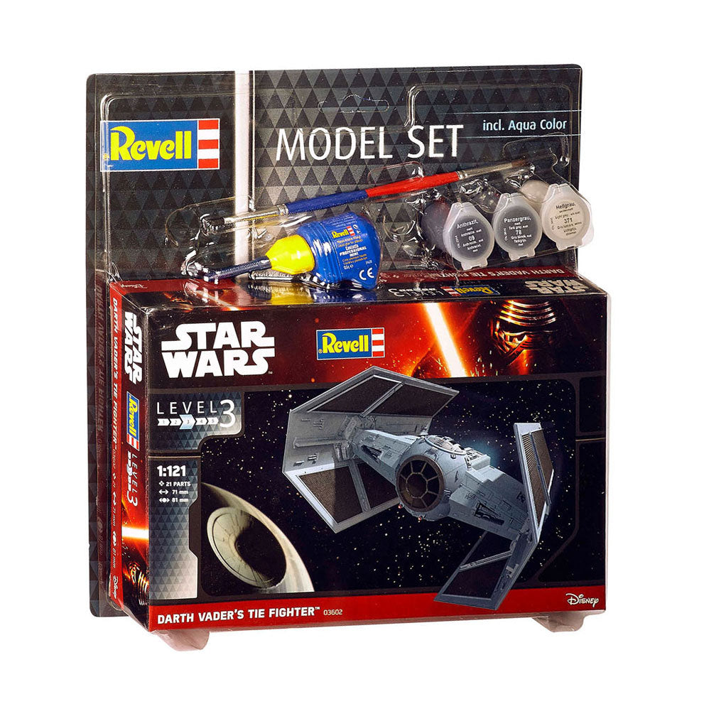 Revell model sæt darth vaders slips fighter - inkl. grundlæggende malingsfarver