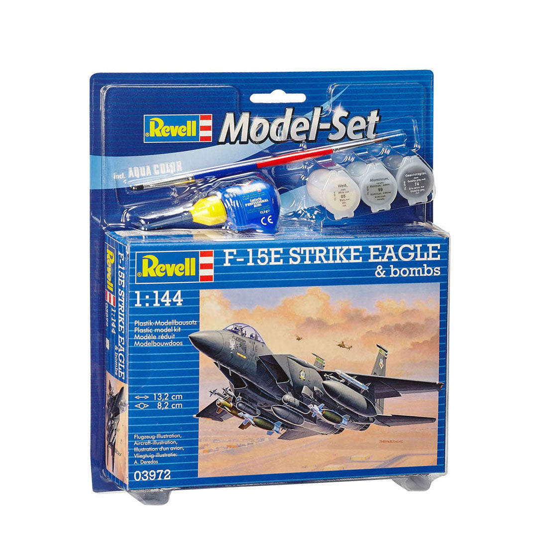 Revell modelsæt f-15e strike eagle - inkl. grundlæggende malingsfarver