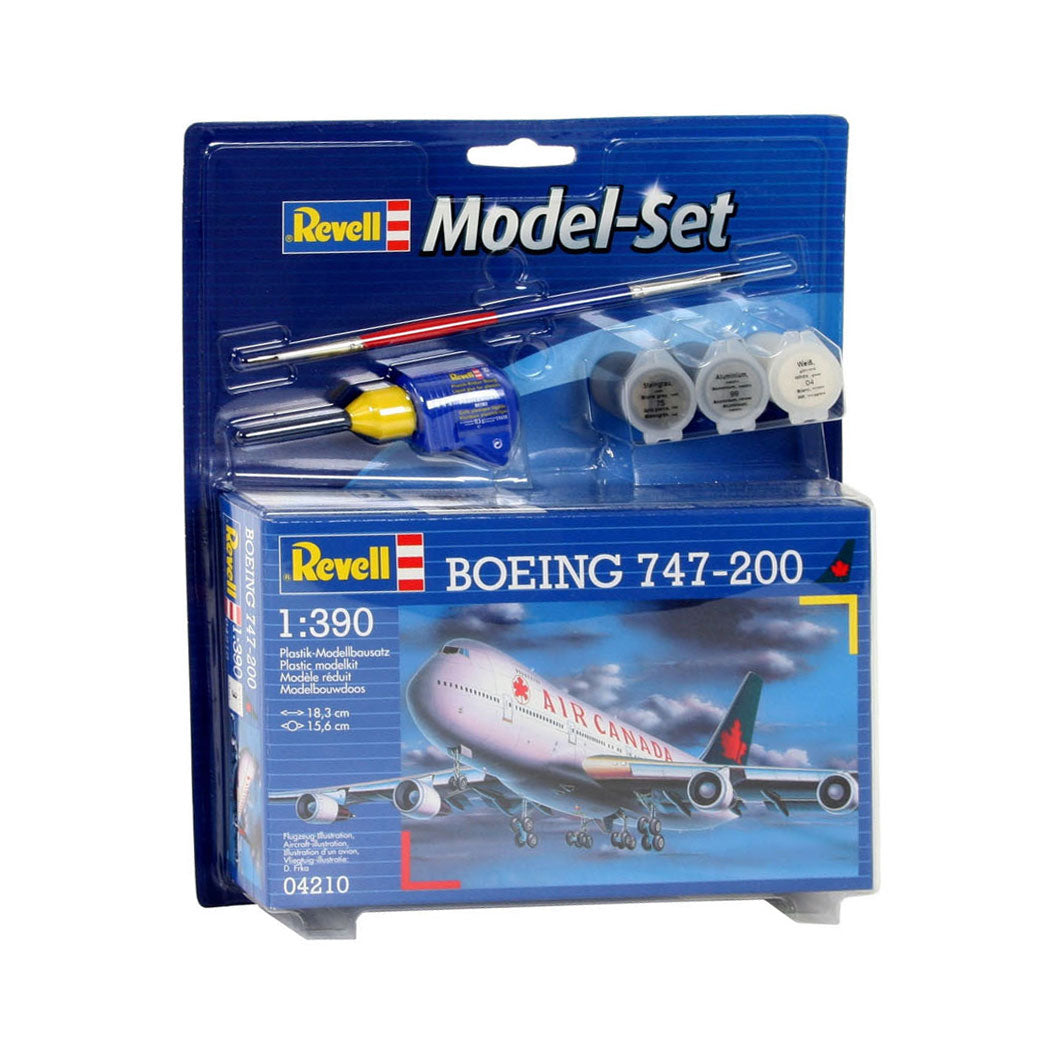 Revell modelsæt Boeing 747-200 skala 1:390 - inkl. grundlæggende malingsfarver