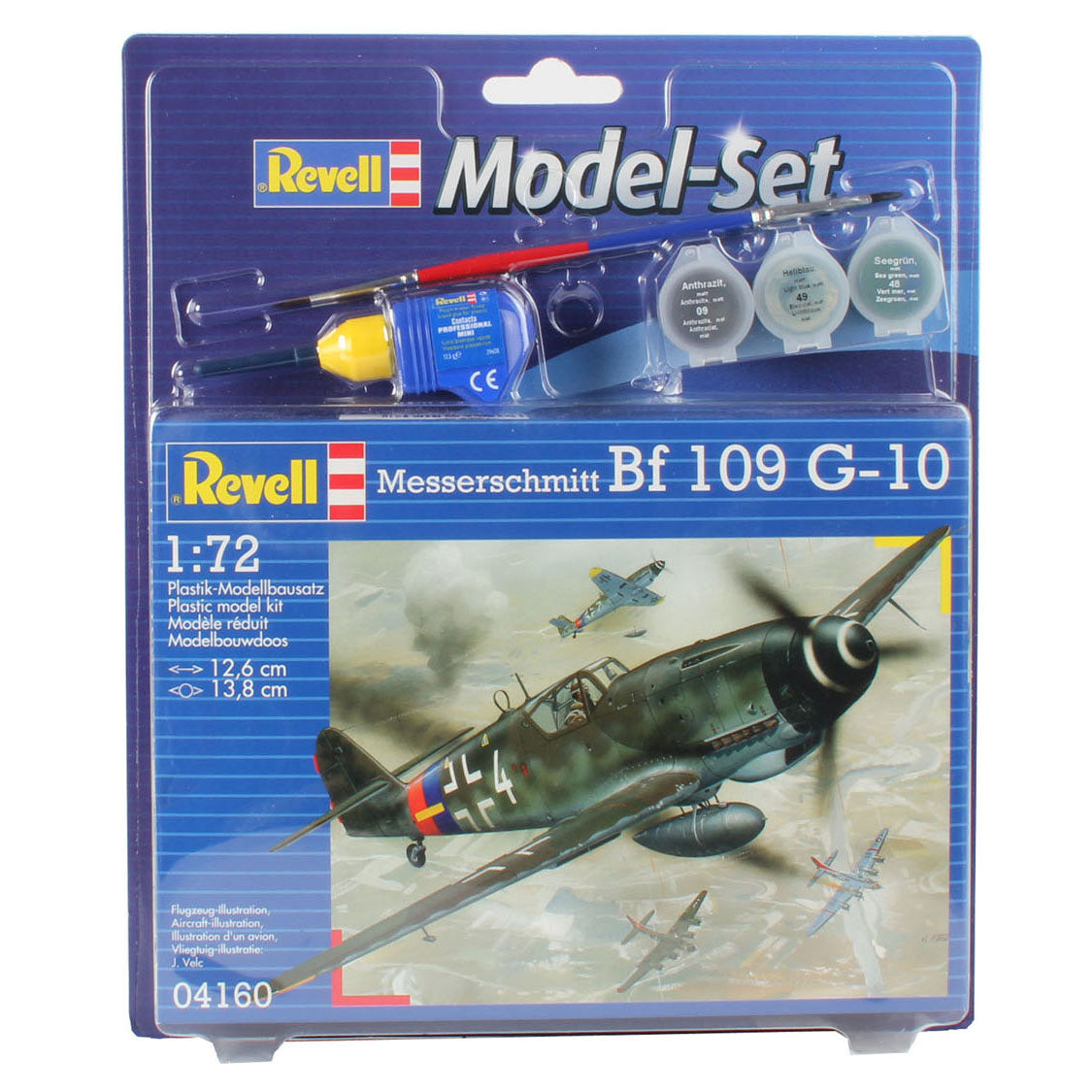 Revell modelsæt messerschmitt bf-109 fly - inkl. grundlæggende malingsfarver