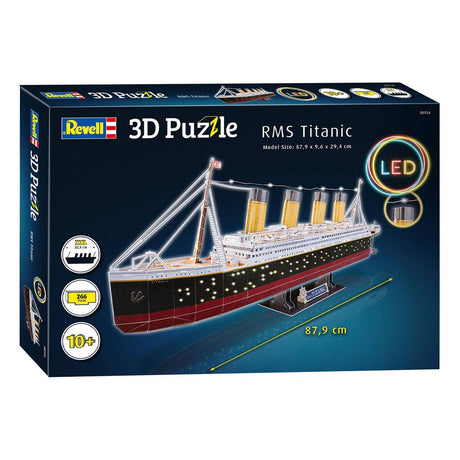 Revell 3D puslespil byggesæt - RMS Titanic LED Edition 266 stk.